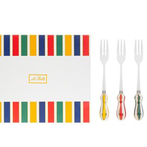 set 6 pz forchettine circus pz. 4 ass.15 cm. c/astuccio