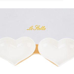 set ciotole cuore porcellana pz. 24 25,5×10,5xh.4 cm. c/astuccio (9,15 al pezzo)