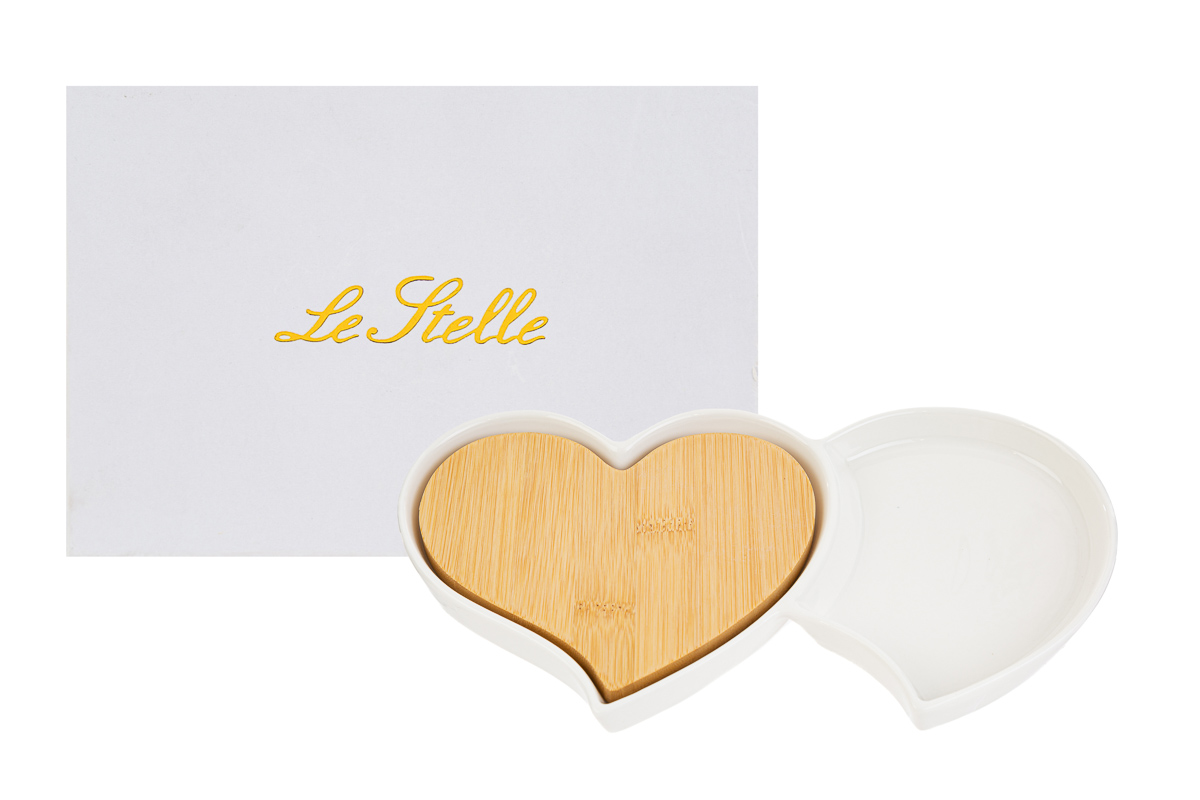 antipastiera cuori porcellana 25×13,5xh.2,5 cm. c/astuccio - immagine 2