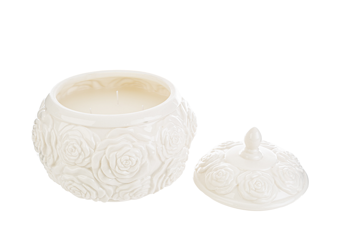 scatola candela profumata porcellana d.19x h.18 cm. - immagine 3