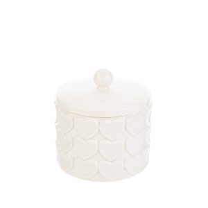 scatola candela profumata cuori porcellana d. 8xh.9 cm. c/shopper 3693