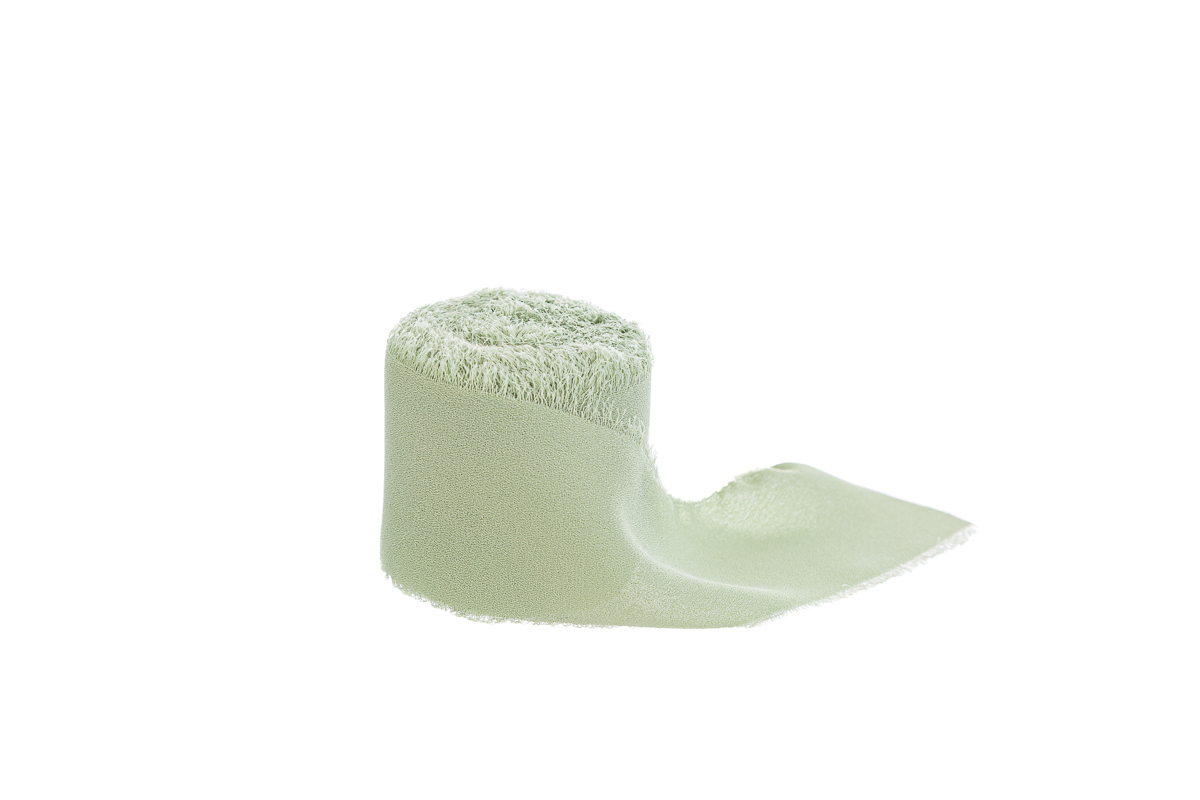 nastro chiffon sfrangiato 2,5 cm x 20 mt verde pz. 1