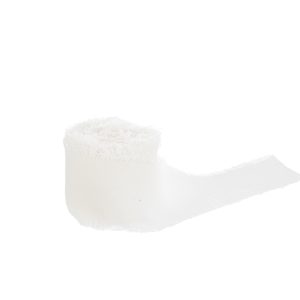 nastro chiffon sfrangiato 2,5 cm x 20 mt bianco pz. 1