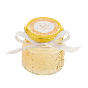 candela profumata col. ambra diam.6,5xh.6 cm pz. 6 con shopper 13692