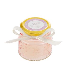 candela profumata col. rosa diam.6,5xh.6 cm pz. 6 con shopper 13692