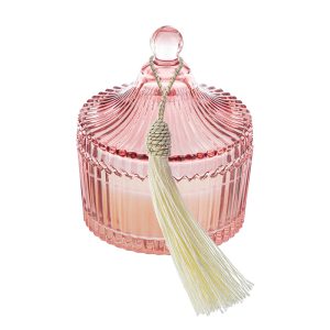 candela profumata col. rosa antico10,5xh.13cm c/shopper 13695 pz.3