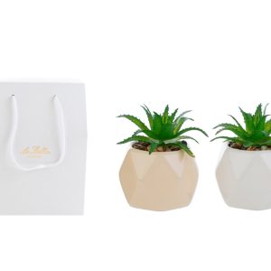 VASETTO PIANTINA ARTIFICIALE 2COL.ASS.d.7xh.8CM C/SHOPPER 13692 PZ. 4