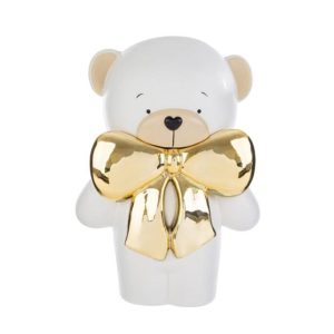 VASO ORSETTO PORCELLANA 19x13xh.27CM BIANCO