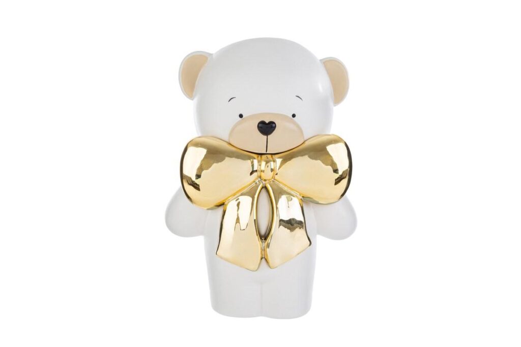 VASO ORSETTO PORCELLANA 19x13xh.27CM BIANCO