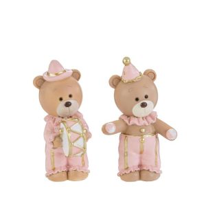 ORSETTO RESINA ROSA 2 ASS. 4,5×3,5xh.8,5CM PZ 12