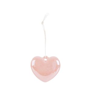 APPENDINO CALAMITA CUORE PORCELLANA ROSA 4,5 CM. PZ. 12