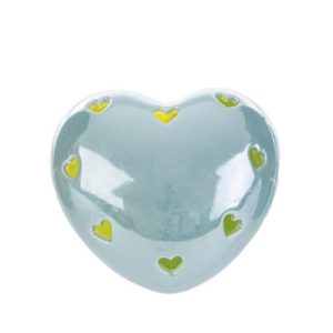 CUORE LED PORCELLANA CELESTE 8x8xh.5CM C/SHOPPER 13692 PZ.  4