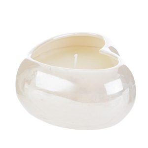 CANDELA SOIA CUORE PORCELLANA BIANCA 11x10xh.5,5CM C/SHOPPER 13693 PZ. 2