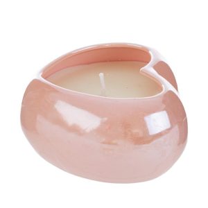 CANDELA SOIA CUORE PORCELLANA ROSA 11x10xh.5,5CM C/SHOPPER 13693 PZ. 2