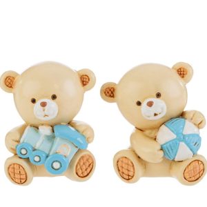 CALAMITA ORSETTO RESINA CELESTE 2 ASS.3,5×4,5 CM. PZ. 12