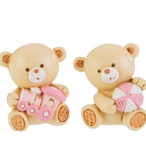 CALAMITA ORSETTO RESINA ROSA 2 ASS.3,5×4,5 CM. PZ. 12