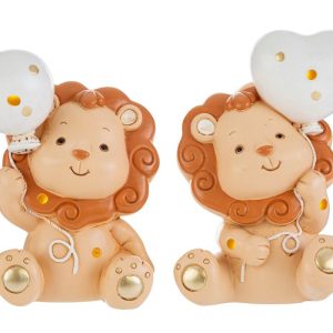 LEONCINO RESINA LED 2 ASS.7x9xh.13 CM. PZ. 2