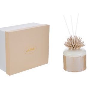 PROFUMATORE CORALLO PORCELLANA BEIGE 8,5×8,5xh.11,5CM C/ASTUCCIO