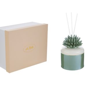 PROFUMATORE CORALLO PORCELLANA VERDE 8,5×8,5xh.11,5CM C/ASTUCCIO