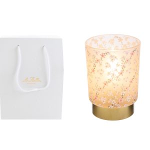 LAMPADA VETRO MAGNOLIA d.9xh.12,5cm C/SHOPPER 13694