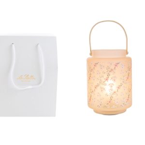 LANTERNA VETRO MAGNOLIA d.12xh.17cm C/SHOPPER 13699