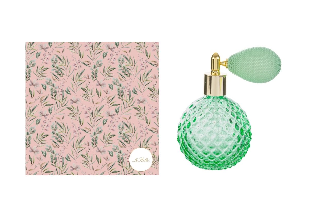 PORTAPROFUMO SPRAY 100ML RICARICABILE VERDE 6,5×10,5CM C/ASTUCCIO - immagine 2