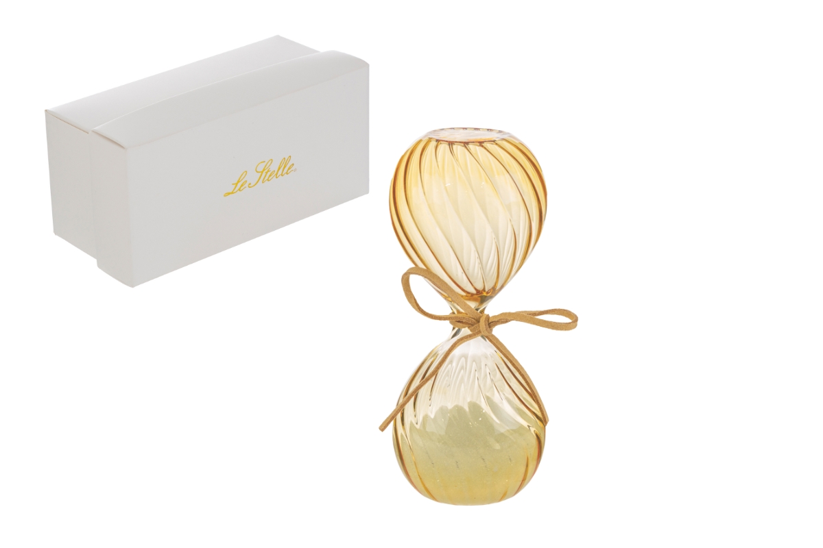 CLESSIDRA VETRO COL.AMBRA 12CM C/ASTUCCIO