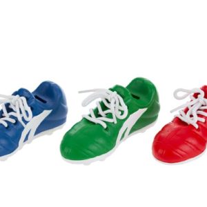 SALVADANAIO SCARPETTE CALCIO RESINA 3 COL.ASS.17x7xh.8 CM. PZ 3