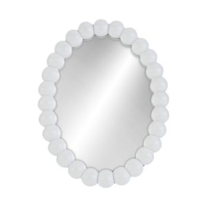 SPECCHIO PERLINE OVALE RESINA 15,5×2,5xh.20CM