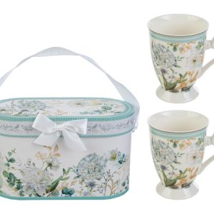 SET 2 MUG ARIA DI PROVENZA PORCELLANA C/ASTUCCIO 19,5×9,5×11,5 CM.