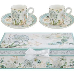 SET 2 TAZZINE ARIA DI PROVENZA PORCELLANA C/ASTUCCIO 22x13x6 CM.