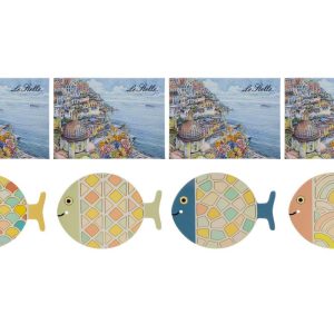 POGGIAPENTOLA PESCIOLINO CERAMICA 4 ASS.15×20 CM. C/ASTUCCIO