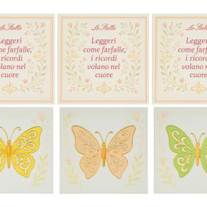 POGGIAPENTOLA FARFALLA CERAMICA 3 ASS.15×15 CM. C/ASTUCCIO PZ. 3