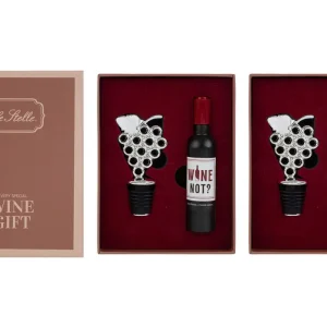 SET 2 PZ ACCESSORI VINO WINE TIME C/ASTUCCIO 2 ASS.  PZ. 2