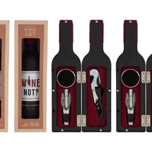 ACCESSORI 3 PZ. VINO IN BOTTIGLIA WINE TIME 6X23 CM. 2 ASS. C/COLOR/BOX PZ. 2