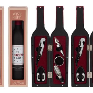ACCESSORI 5 PZ. VINO IN BOTTIGLIA WINE TIME 7X32 CM. 2 ASS. C/COLOR/BOX PZ. 2