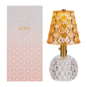 LAMPADA AMBRA ECLISSE TOUCH LED/USB d.13xh. 27 CM. C/COLOR/BOX