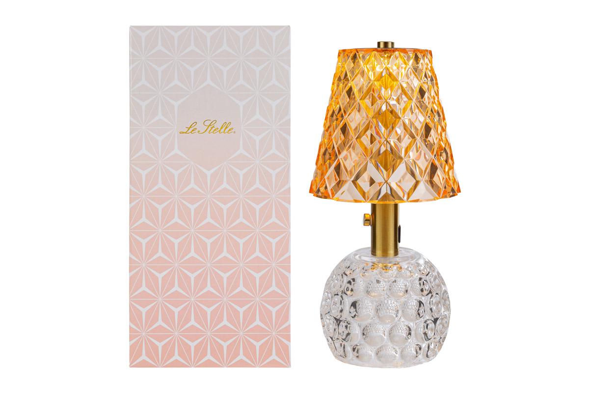 LAMPADA AMBRA ECLISSE TOUCH LED/USB d.13xh. 27 CM. C/COLOR/BOX