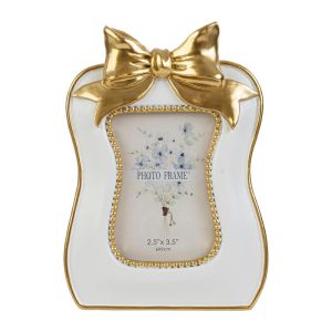 PORTAFOTO IN RESINA FIOCCO GOLD 6X8 mis.est.11x15CM C/SHOPPER 13694