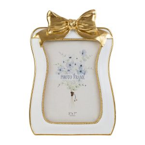 PORTAFOTO IN RESINA FIOCCO GOLD 13X18 mis.est.18×26 CM. C/SHOPPER 13700