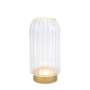 VASO VETRO LED d.9xh.18CM C/BOX-ROSE 189002