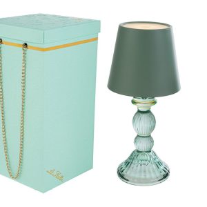 LAMPADA DRIM VETRO MENTA d.11xh.24,5CM C/BOX-ROSE 189205