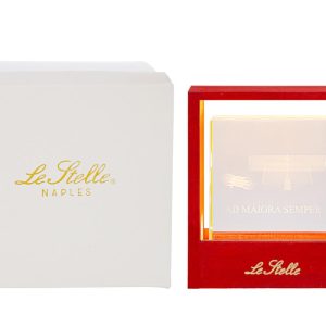 LAMPADA CUBO VETRO LAUREA USB 10,5×4,5x12CM C/ASTUCCIO