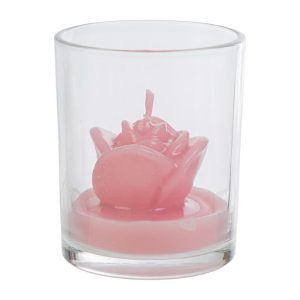 BICCHIERE CANDELA PINK d.6xh.7,5CM C/SHOPPER 13692 PZ. 3