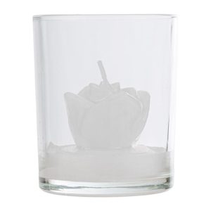 BICCHIERE CANDELA WHITE d.6xh.7,5CM C/SHOPPER 13692 PZ. 3
