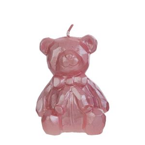 CANDELA ORSETTO 6x6xh.8 CM. COL. ROSA C/SHOPPER 13691 PZ. 3