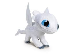 DRAGON TRAIN 3 LIGHTFURY 18CM. BIANCO