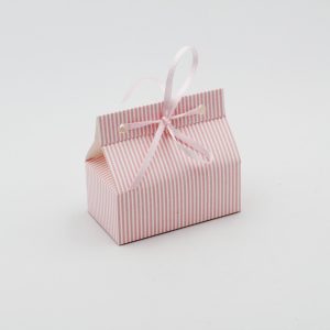 Scatolo chic millerighe rosa Pz.10