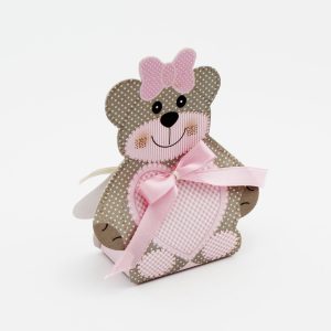 Scatolo orsetto rosa ted bear Pz.10