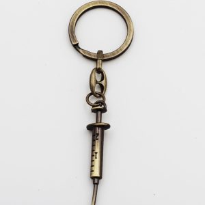 Portachiavi siringa media retrò bronze Pz.12